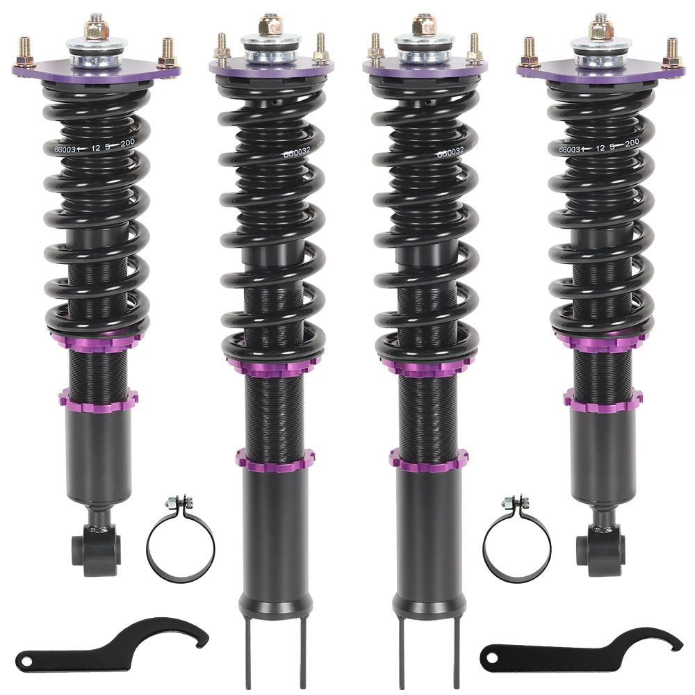 SPEEDWOW Coilovers Shocks Kits for 1990-1996 Nissan Fairldy Z 300ZX, 24 Levels Damper Adjustable Coilovers Suspension Struts Kit, Twin-Tube Lowering Kit