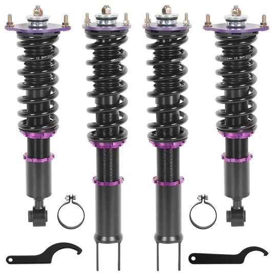 SPEEDWOW Coilovers Shocks Kits for 1990-1996 Nissan Fairldy Z 300ZX, 24 Levels Damper Adjustable Coilovers Suspension Struts Kit, Twin-Tube Lowering Kit