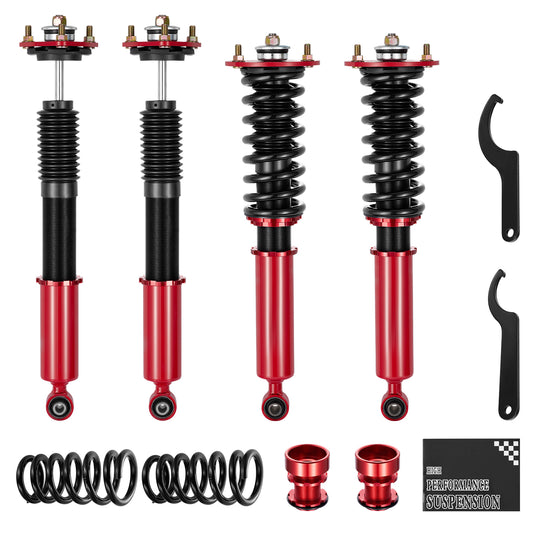 SPEEDWOW Coilover for Ford Lexus 2016 IS200t/ 2014-2015 IS250 /2016 IS300/ 2014-2016 IS350, 24 Levels Damper Adjustable Coilovers Suspension Struts Kit, Twin-Tube Lowering Kit Purple