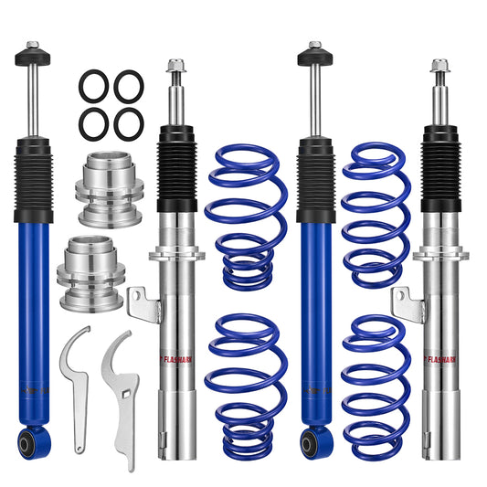 SPEEDWOW Coilovers for 2006-2014 Volkswagen Golf GTI Jetta Mk5/Mk6, 24 Levels Damper Adjustable Coilovers Suspension Struts Kit, Twin-Tube Lowering Kit Purple