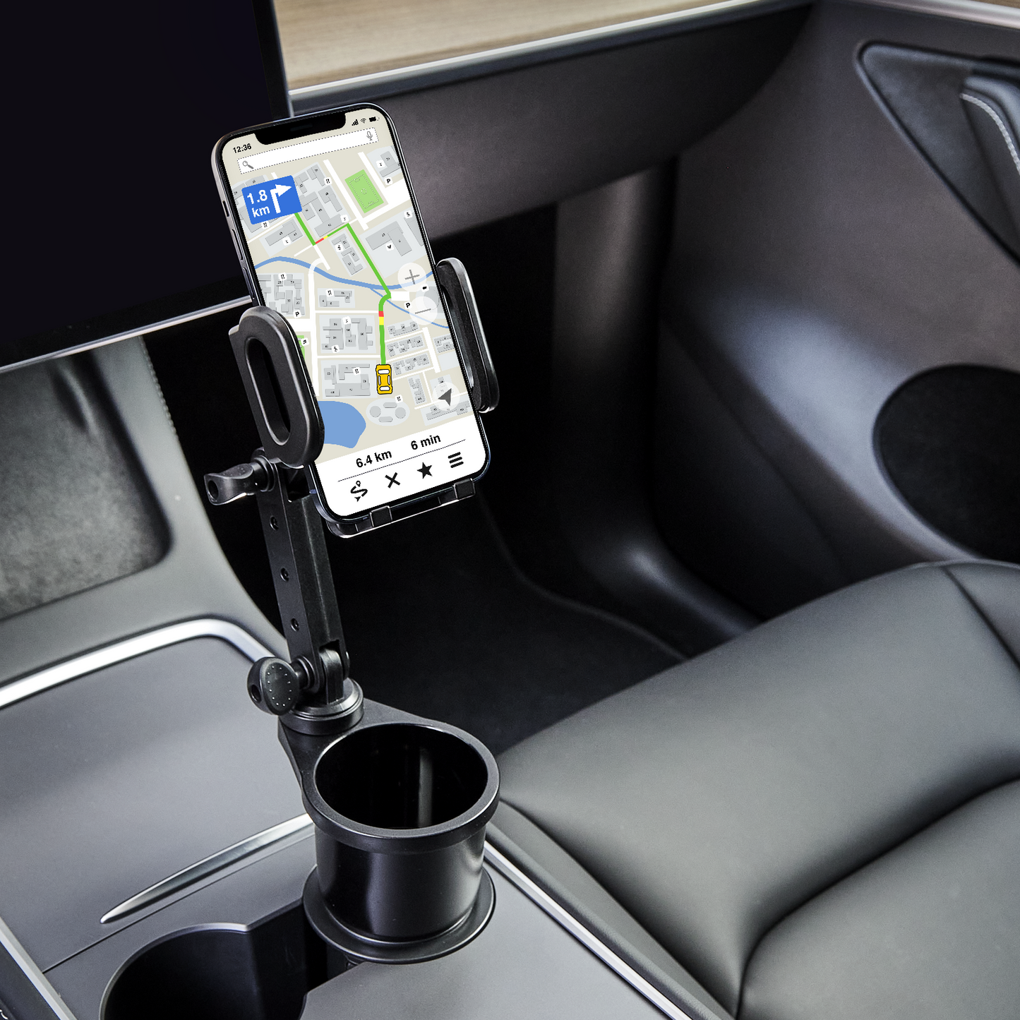 SPEEDWOW Cup Holder Phone Mount for Car, 2 in 1 Car Cup Holder, 360°Rotation, Cell Phone Cup Holder for Car Compatible with iPhone, Samsung, All Smartphones