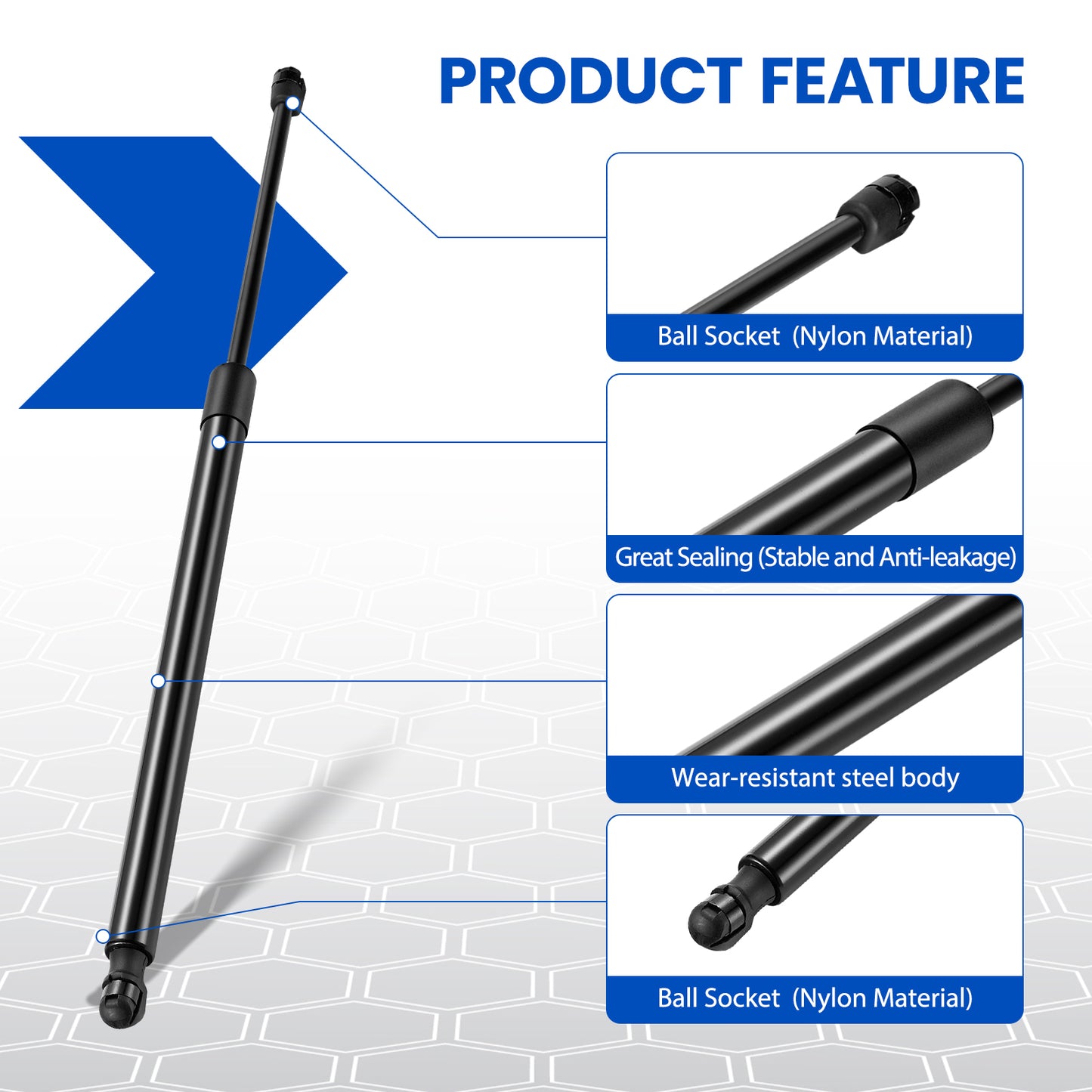 SPEEDWOW 23.15in Rear Hatch Struts Lift Support, 6156 Tailgate Liftgate for 2007-2014 Chevrolet Suburban 1500, 2500 and 2007-2014 GMC Yukon