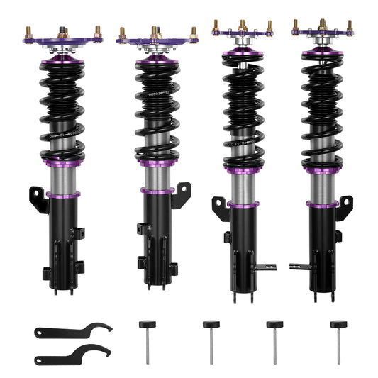 SPEEDWOW Coilovers for 2003-2008 Hyundai Tiburon (HM/HN), 32 Levels Damper Adjustable Coilovers Suspension Kit Shock Absorbers Struts Lowering Kit