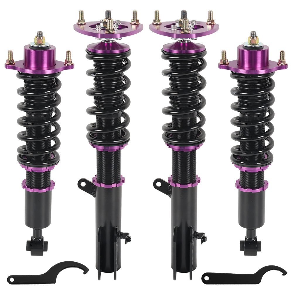 SPEEDWOW Coilover Shocks Kits for 2007-2012 Dodge Caliber Jeep 2007-2016 Compass/ 2008-2011 Patriot, 24 Levels Damper Adjustable Coilovers Suspension Struts Kit