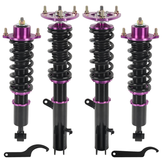 SPEEDWOW Coilover Shocks Kits for 2007-2012 Dodge Caliber Jeep 2007-2016 Compass/ 2008-2011 Patriot, 24 Levels Damper Adjustable Coilovers Suspension Struts Kit