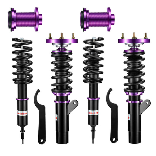 SPEEDWOW Coilover Shocks Kits for 2006-2011 BMW 3-Series, 24 Levels Damper Adjustable Coilovers Suspension Struts Kit, Twin-Tube Lowering Kit