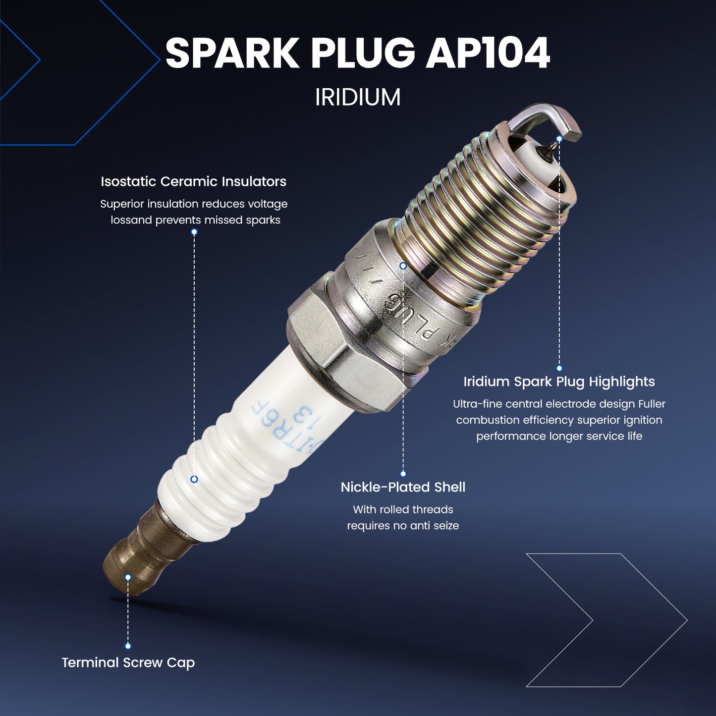 SPEEDWOW Set of 4 FD505 Ignition Coil Pack and AP104 Spark Plugs Compatible with Ford Escape Focus Transit Connect Compatible with Mercury Mariner Tribute 2.0L 2.3L L4 Replaces DG504 DG541 C1453