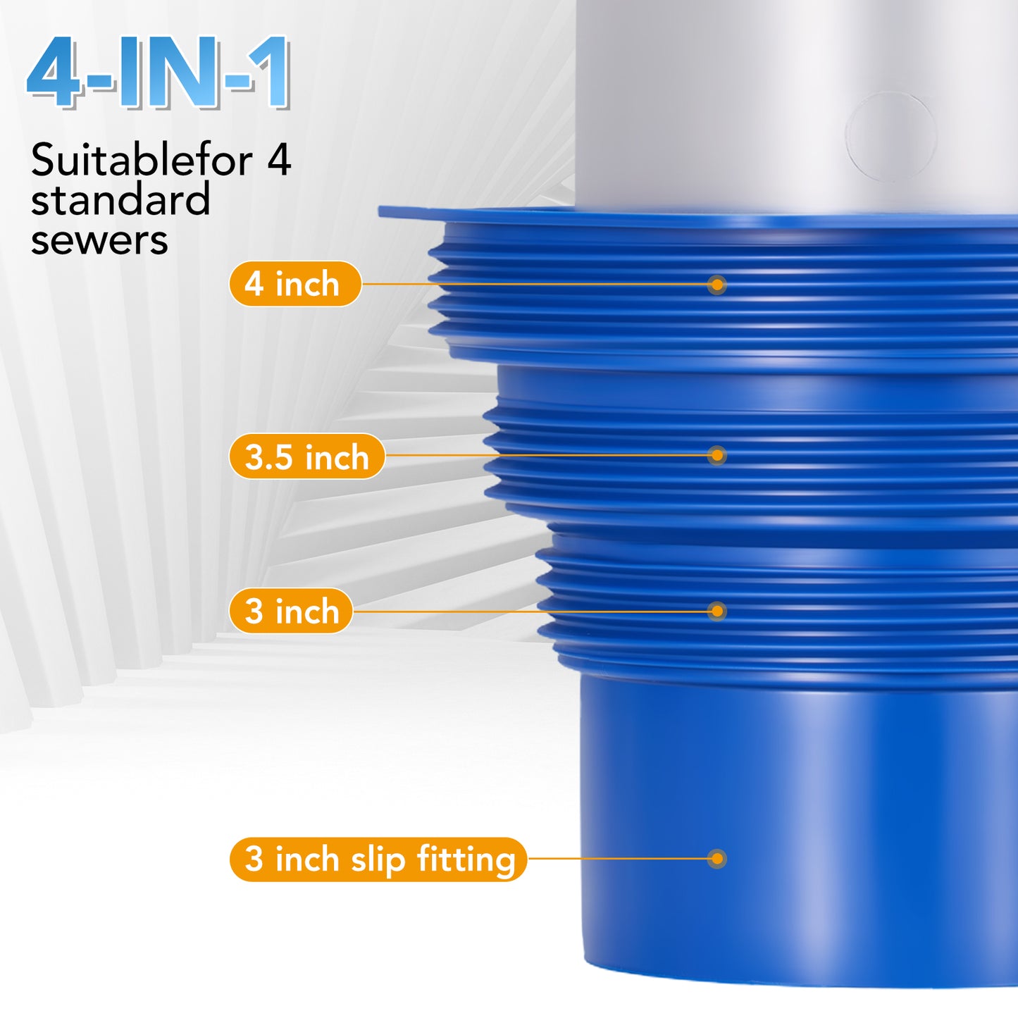 SPEEDWOW 15FT RV Sewer Hose Kit - Heavy Duty TPE, Abrasion & Crush Resistant, w/Swivel Fitting & 90 Degree Clear View Sewer Adapter for Waste Drainage