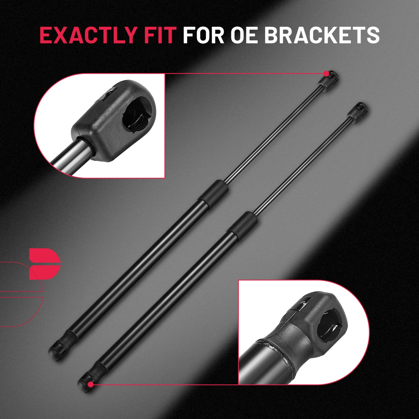 SPEEEDWOW 20 inch Lift Support Struts, 120Lb/533N Gas Shock Gas Spring for Camper Shell Awning Snugtop Topper Canopy Truck Cap Pickup, 2 Pcs