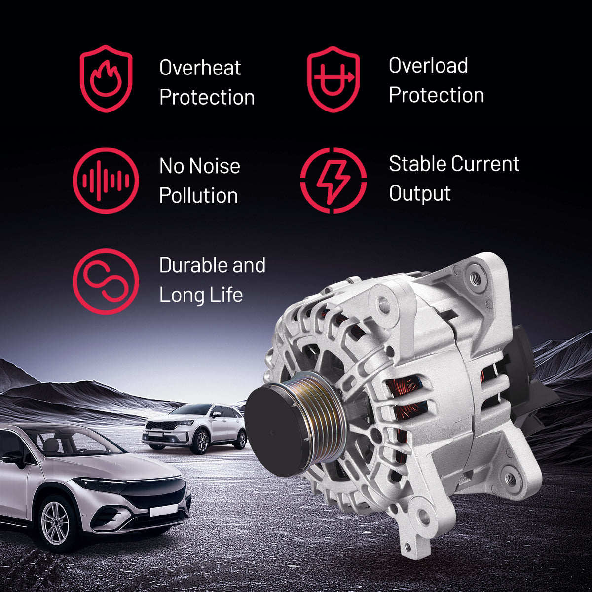 SPEEDWOW 11648 Alternator Compatible with Nissan Rogue 2014-2018 L4 2.5L, Fit for 231004BA0A 231004BA0B TG12C152
