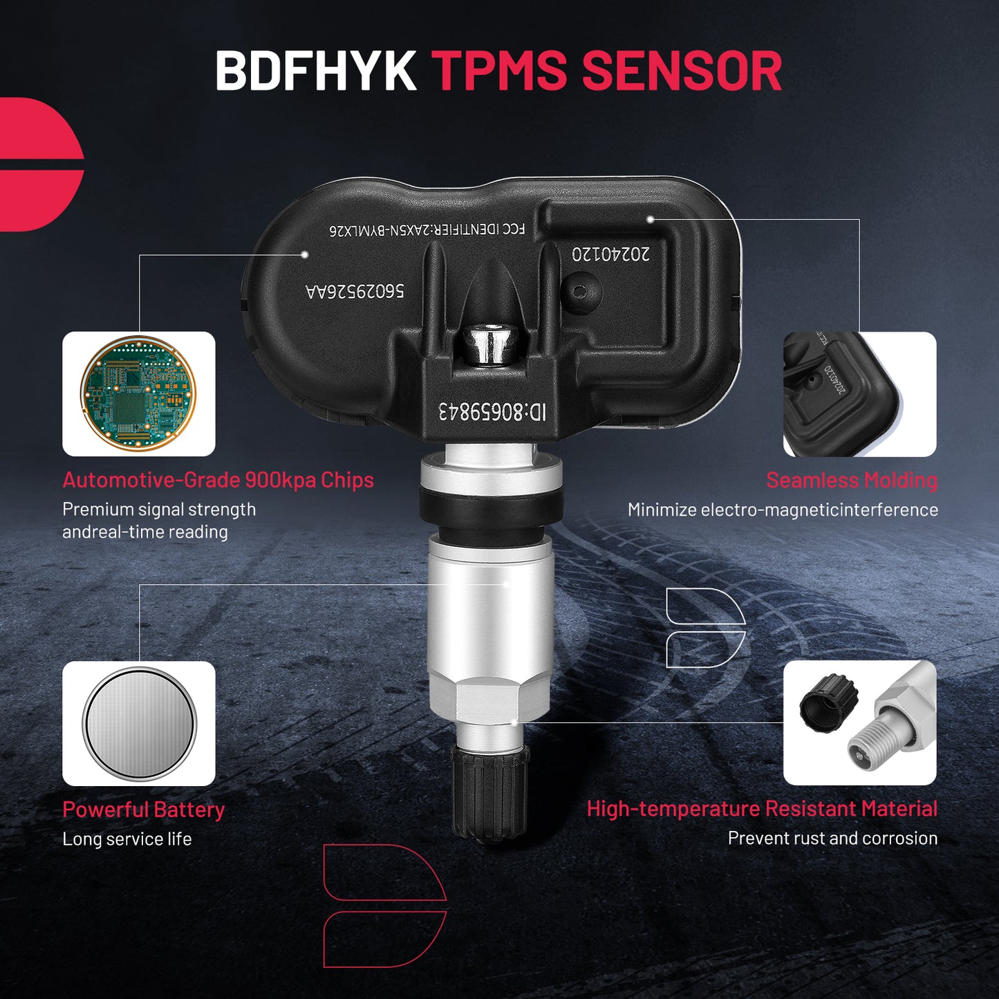 SPEEDWOW 4X TPMS 56029526AA Tire Pressure Monitoring Sensor for Jeep Grand Cherokee Chrysler Dodge