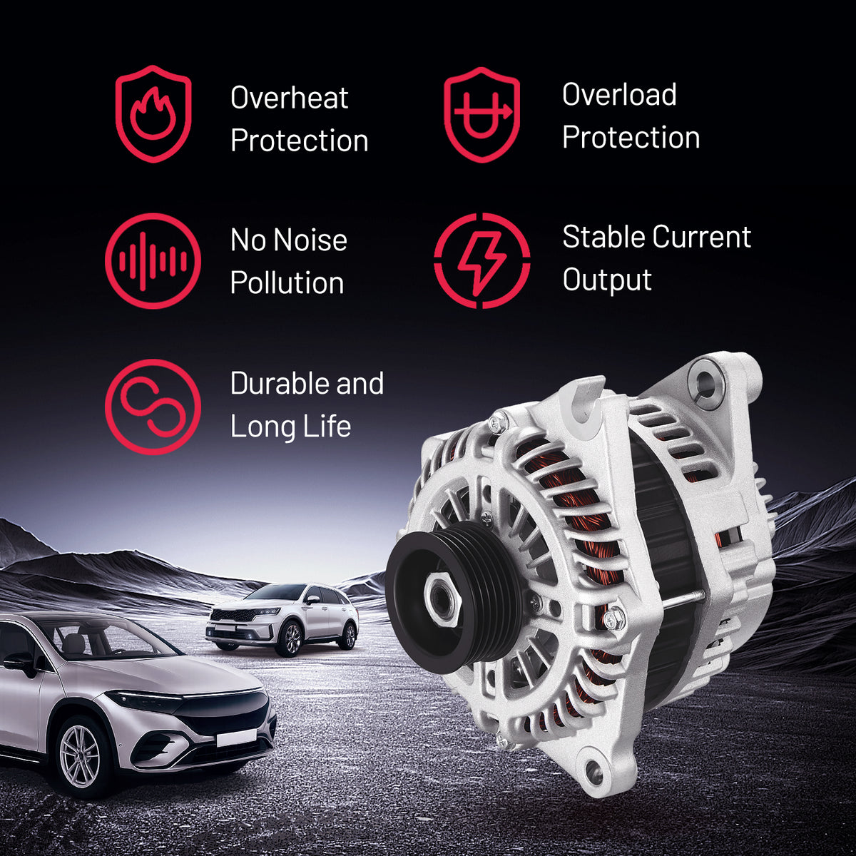 SPEEDWOW 11273 Alternator Compatible with Ford Edge Taurus Fusion, Compatible with Lincoln MKX MKZ, Sable, 3.5L V6