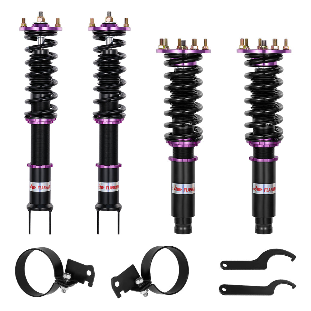 SPEEDWOW Coilovers Shocks Kits for 2008-2012 Honda Acoord VIII Sedan/Coupe, Acura TSX 2009-2014, 24 Levels Damper Adjustable Coilovers Suspension Struts Kit£¬Purple