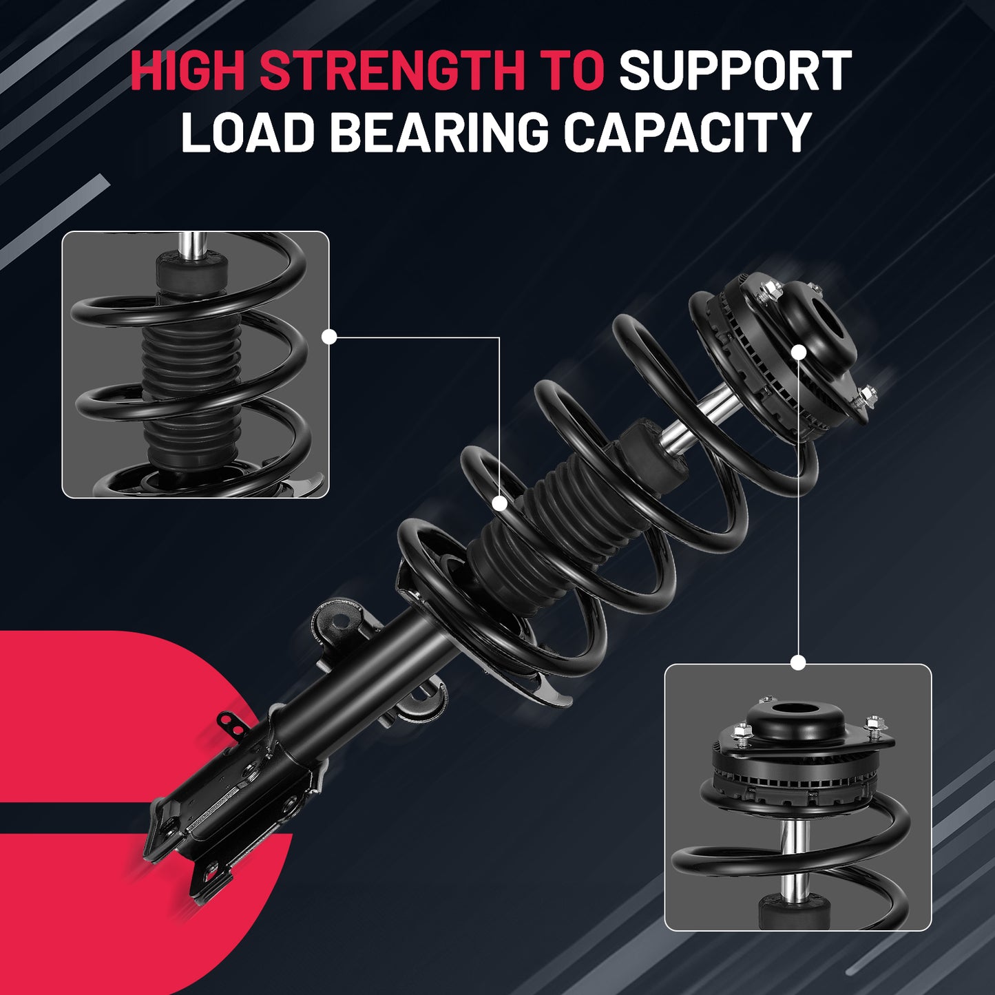 SPEEDWOW Front Struts Rear Shock Sway Bar for Dodge Grand Caravan Chrysler Town & Country