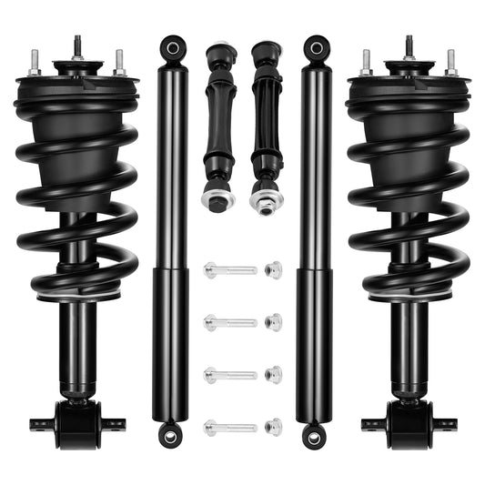 SPEEDWOW Front and Rear Shock Absorbers and Front Balance Bar Absorber kit for Chevy GMC Silverado Sierra 1500 Replacement Struts Shocks Assembly for 239112 4345074 K700432,2 Pcs