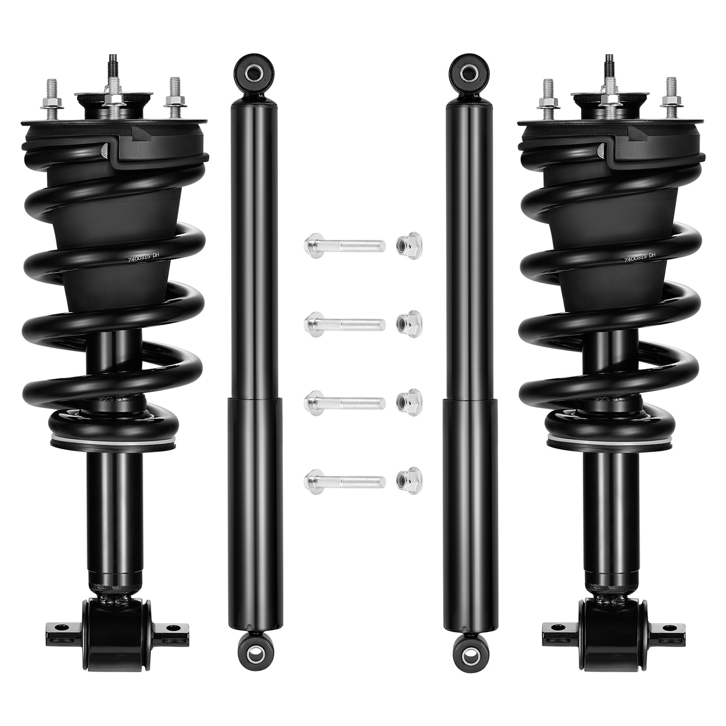 SPEEDWOW Front Complete Struts & Rear Shocks for 2014-2018 Chevrolet Silverado 1500 4WD