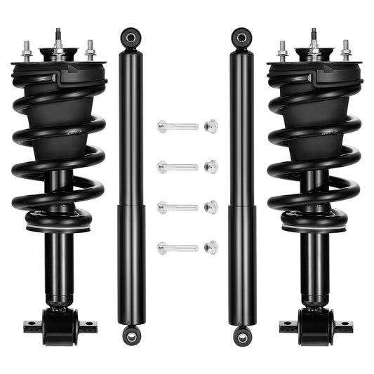 SPEEDWOW Front Complete Struts & Rear Shocks for 2014-2018 Chevrolet Silverado 1500 4WD