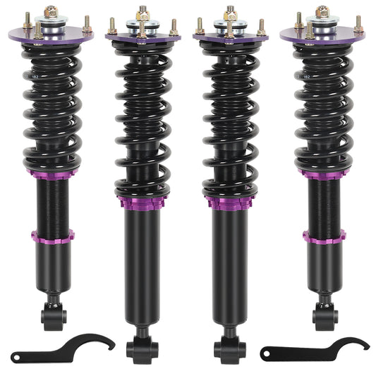 SPEEDWOW Coilovers Kits for 1999-2005 Lexus IS200/IS300, 24 Levels Damper Adjustable Coilovers Suspension Kit Shock Absorbers Struts Coilover Lowering Kit,Red