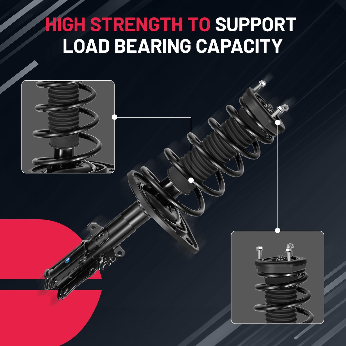 SPEEDWOW Rear Complete Struts w/Coil Spring Shock for 2007-2011 Toyota Camry Avalon Lexus