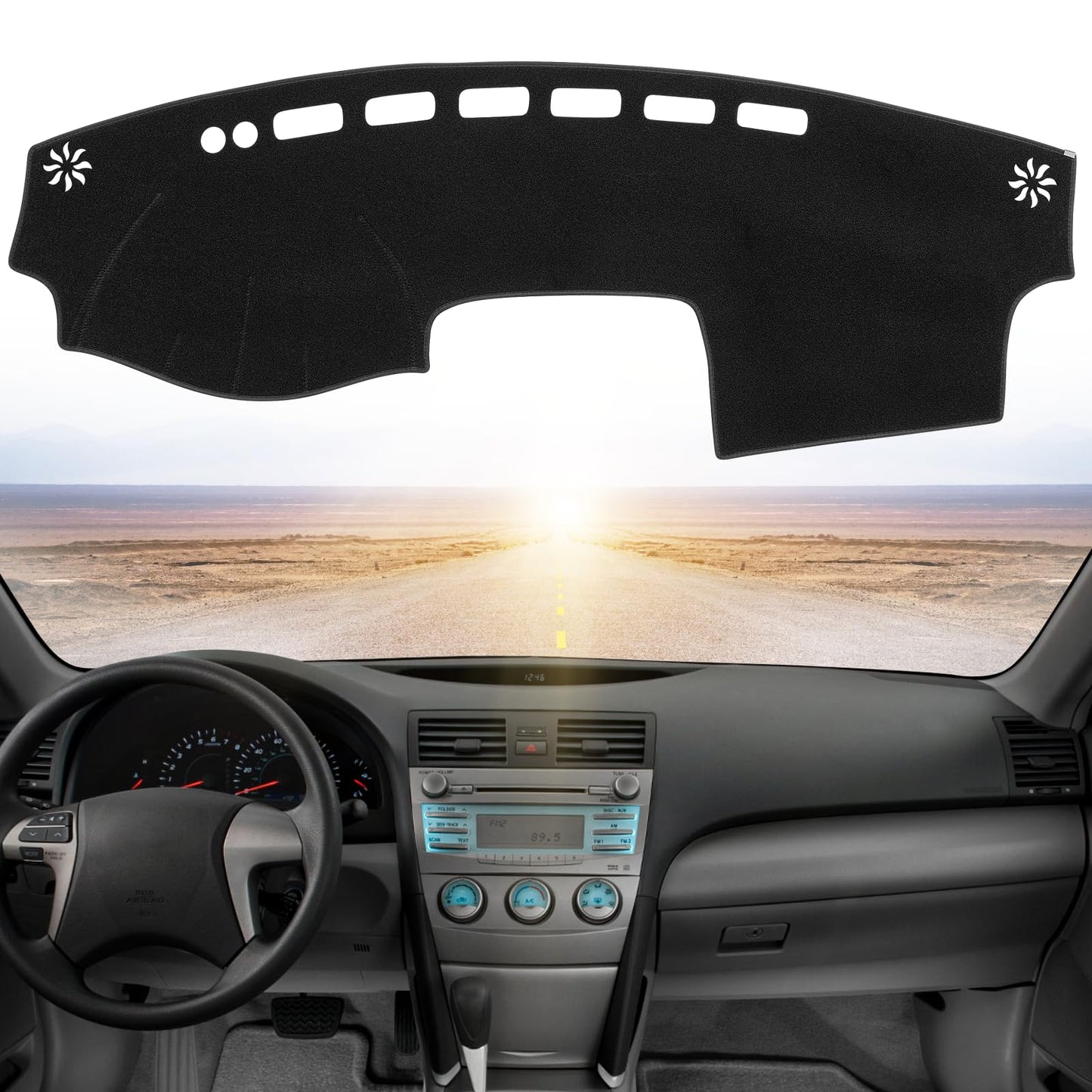 SPEEDWOW Dashboard Dash Cover Mat Carpet Compatible with 2002 2003 2004 2005 2006 Toyota Camry
