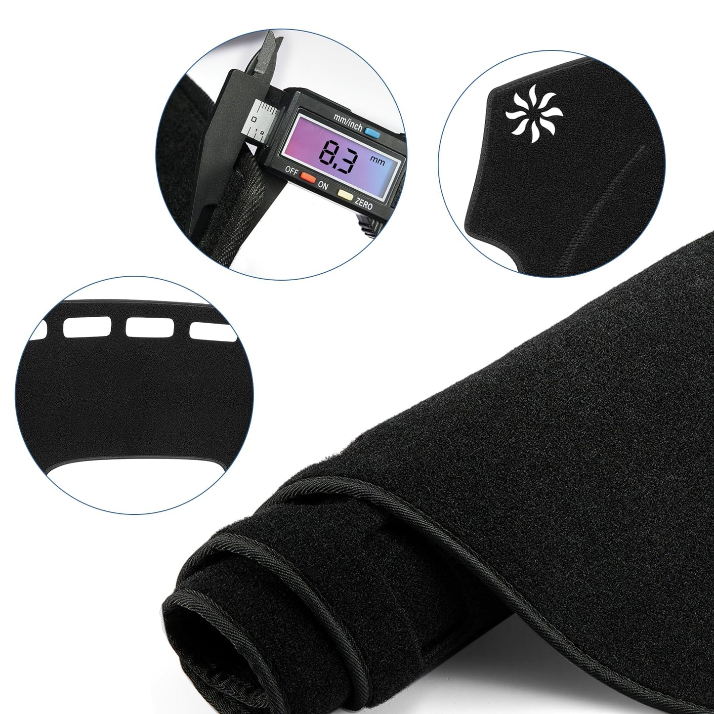 SPEEDWOW Dashboard Dash Cover Mat Carpet Compatible with 2002 2003 2004 2005 2006 Toyota Camry