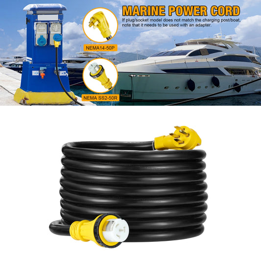 This Hill 25FT 30 Amp Generator Cord with Pre-Drilled Power Inlet Box,Heavy Duty Generator Power Cord 4 Prong,125/250V,NEMAL14-30P/14-30R,Waterproof,ETL Listed,Home/RV Power Supply