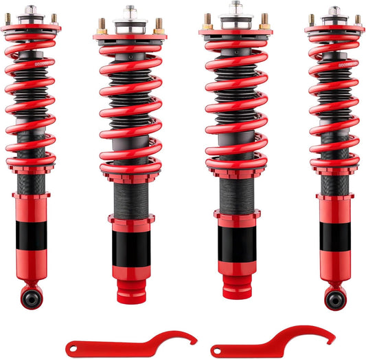 SPEEDWOW Coilovers Shocks Kits for 1996-2001 Honda CR-V, 24 Levels Damper Adjustable Coilovers Suspension Struts Kit, Twin-Tube Lowering Kit,Purple