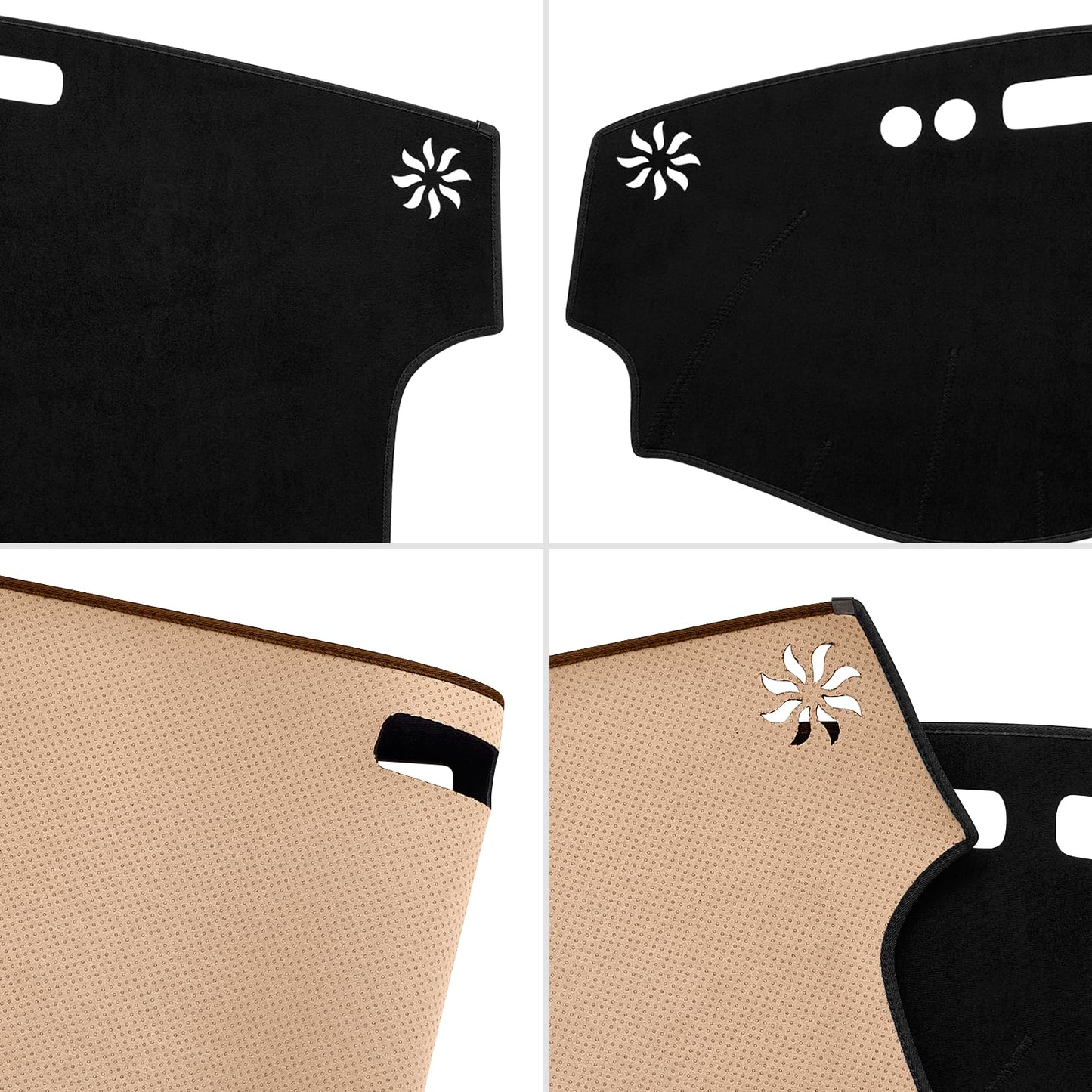 SPEEDWOW Premium Black Dashboard Cover Mat Carpet Tailored Fit for 2002-2006 Toyota Camry Dashboards