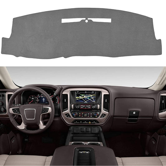 SPEEDWOW Premium Custom Fit Dashboard Cover Mat Carpet for 2014 - 2018 Chevrolet Silverado & GMC Sierra 1500/2500/3500