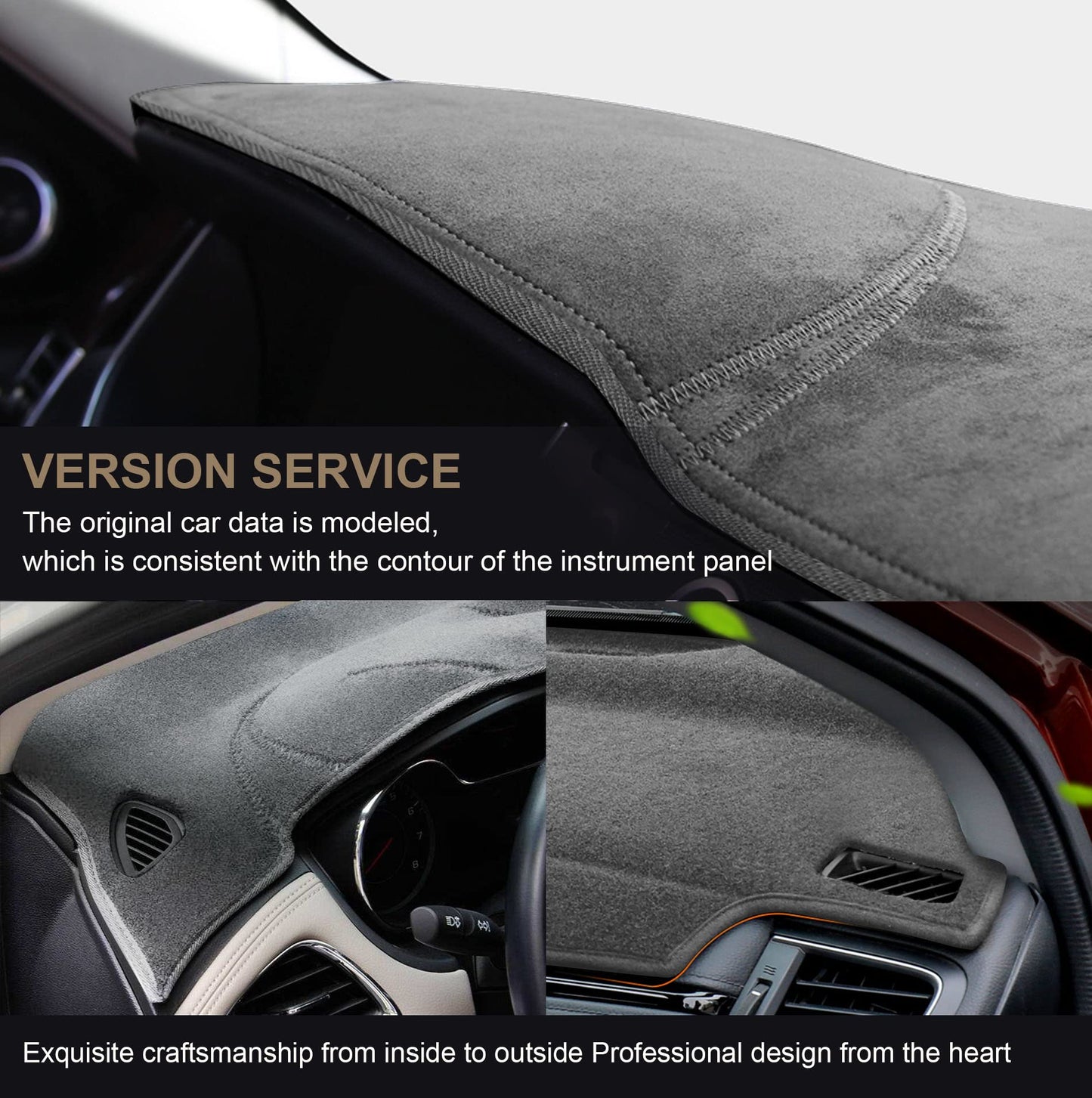 SPEEDWOW Premium Custom Fit Dashboard Cover Mat Carpet for 2014 - 2018 Chevrolet Silverado & GMC Sierra 1500/2500/3500