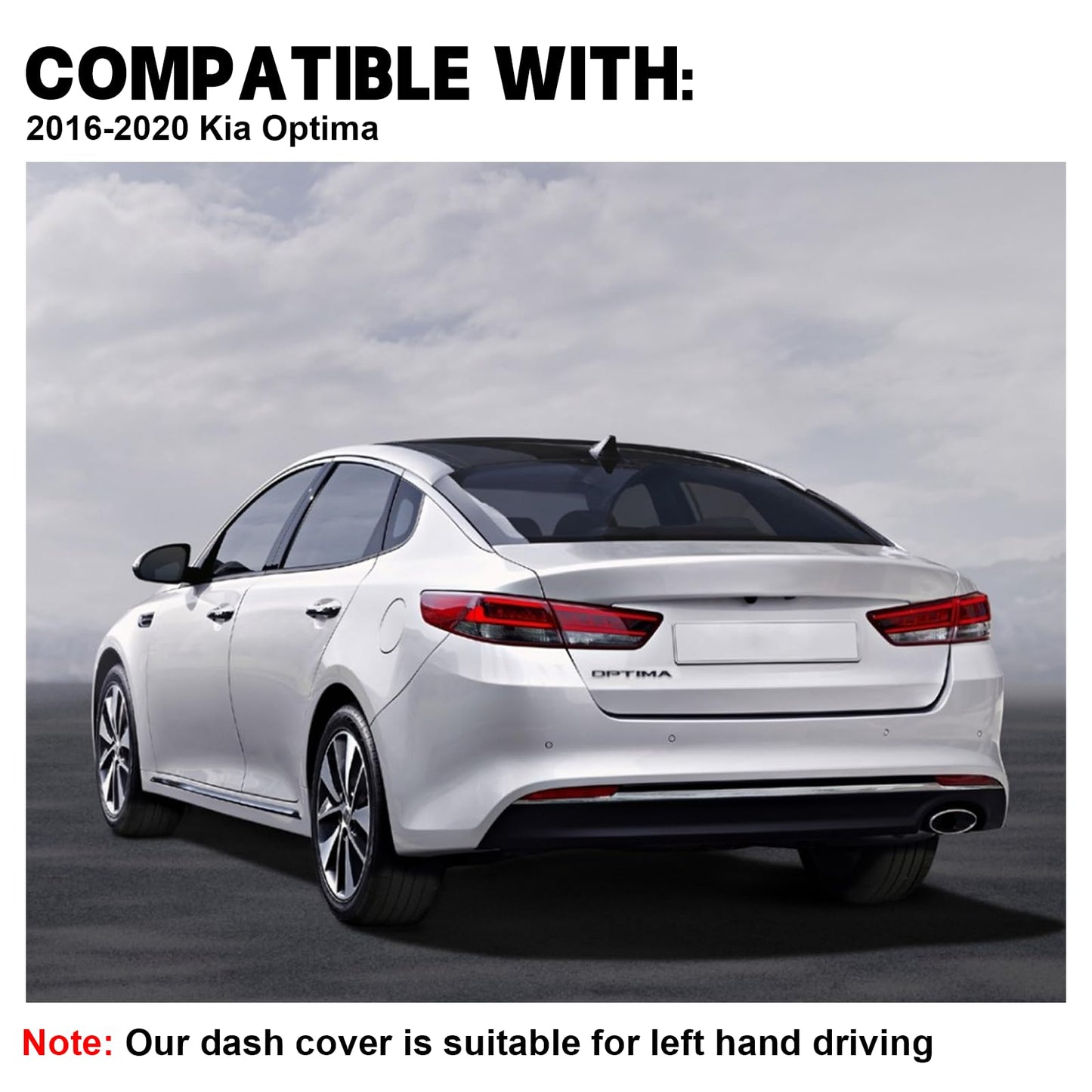 SPEEDWOW Dash Cover, Car Dashboard Cover Mat Carpet Fit for 2002-2006 Toyota Camry, Dustproof Non-Slip Suede Dashboard Pad, Black