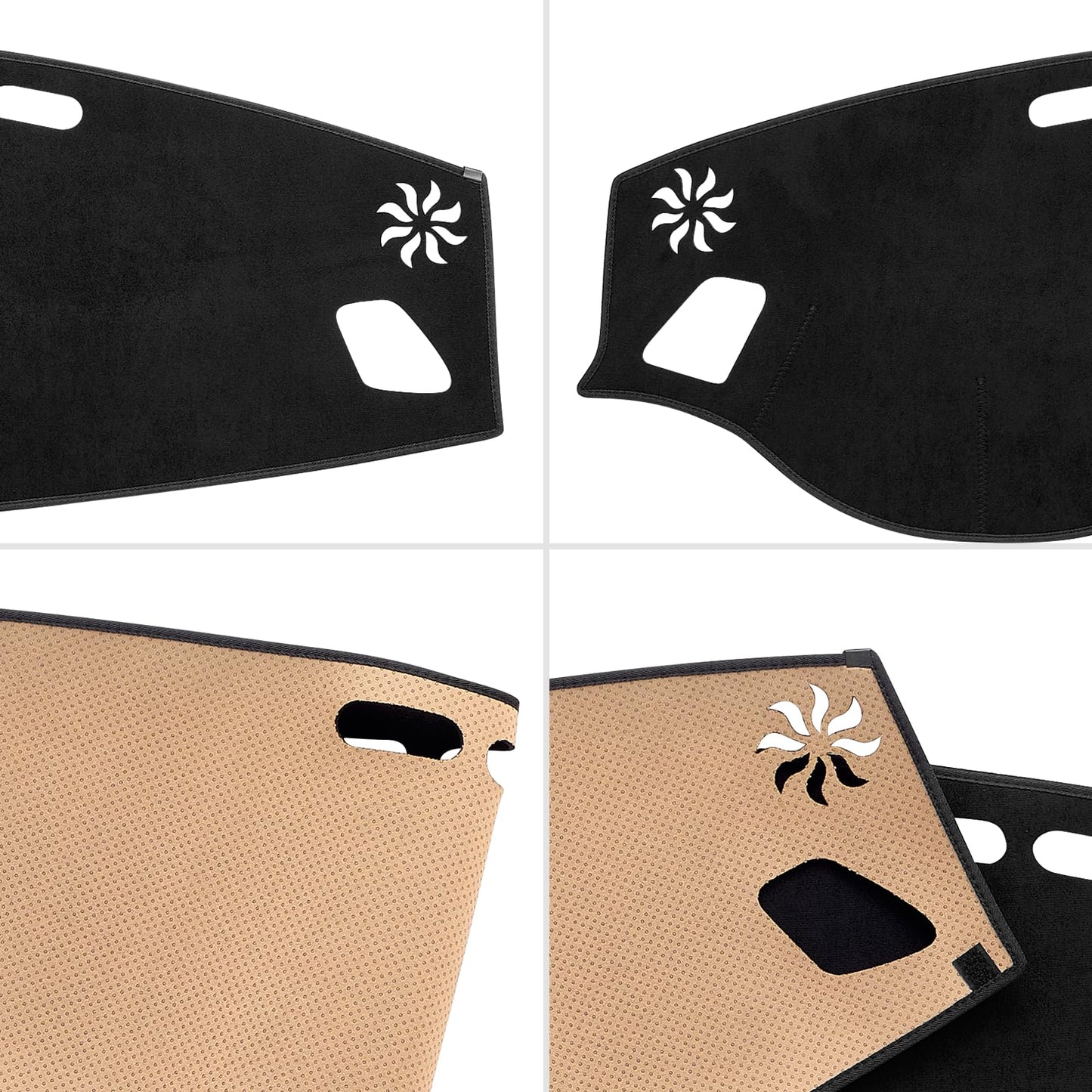 SPEEDWOW Dash Cover, Car Dashboard Cover Mat Carpet Fit for 2002-2006 Toyota Camry, Dustproof Non-Slip Suede Dashboard Pad, Black