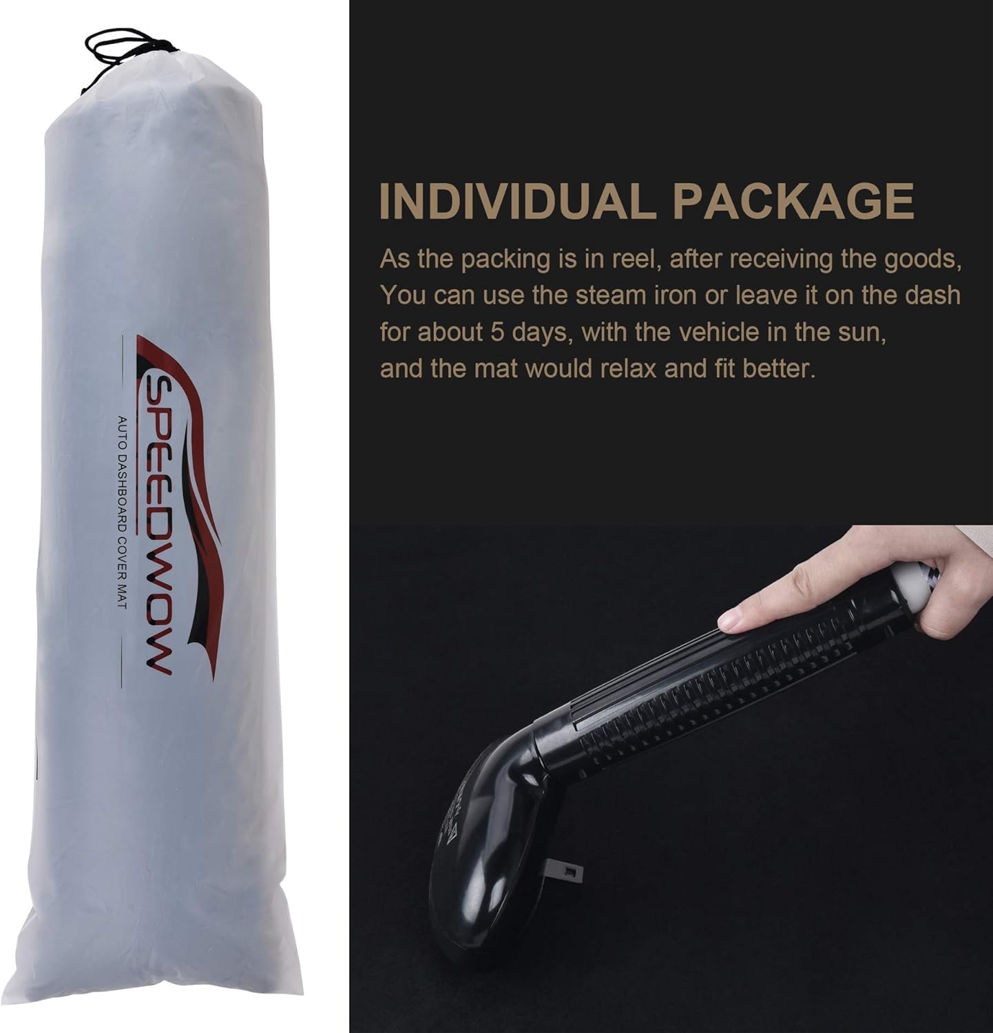 SPEEDWOW Dash Cover, Car Dashboard Cover Mat Carpet Fit for 2002-2006 Toyota Camry, Dustproof Non-Slip Suede Dashboard Pad, Black