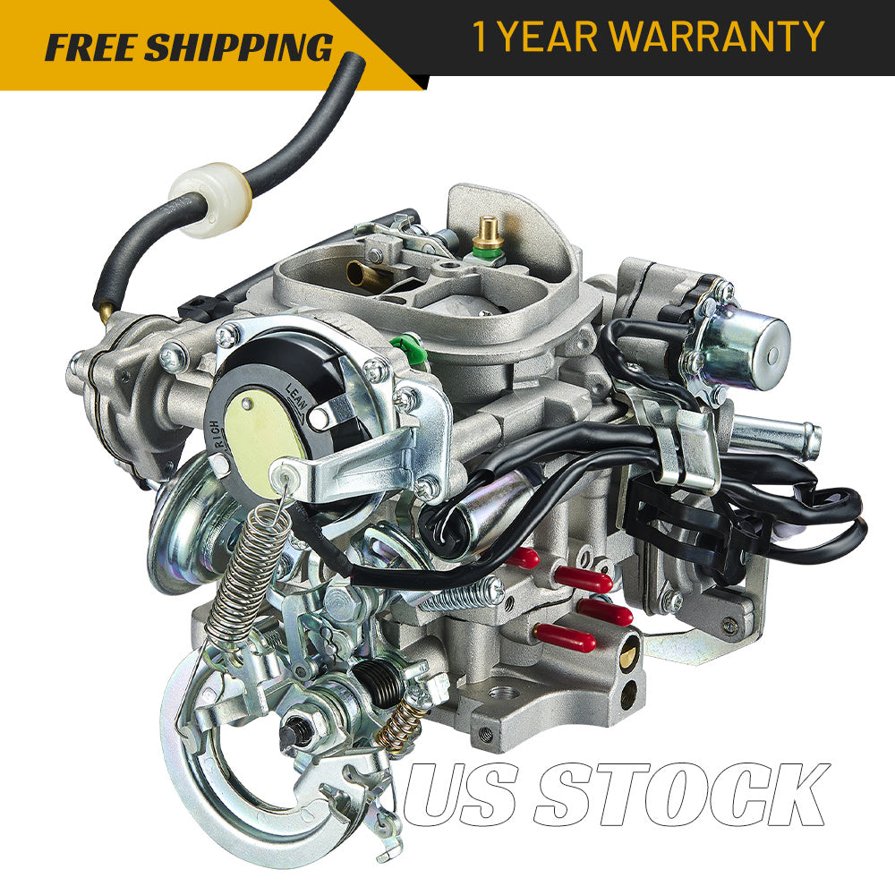 SPEEDWOW 2 Barrel Carburetor CARB 22R Engine for 1981-1995 Toyota Pickup Celica 4Runner 2.4 21100-35520 Cu Carburetor Rebuild Kit Electric Choke