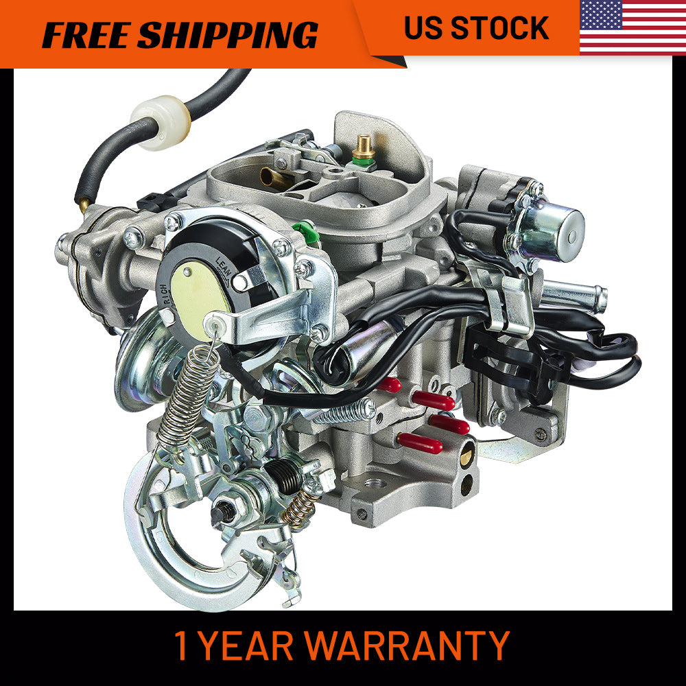 SPEEDWOW 2 Barrel Carburetor CARB 22R Engine for 1981-1995 Toyota Pickup Celica 4Runner 2.4 21100-35520 Cu Carburetor Rebuild Kit Electric Choke