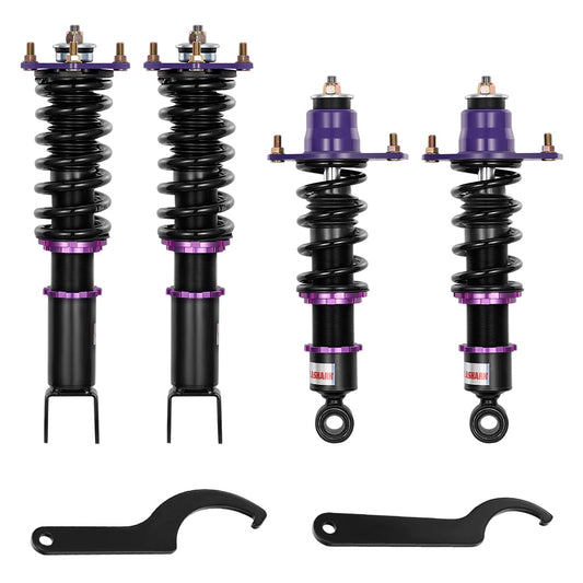 SPEEDWOW Coilovers Kits for 1994-2004 Ford Mustang, 24 Levels Damper Adjustable Coilovers Suspension Kit Shock Absorbers Struts Coilover Lowering Kit,Purple