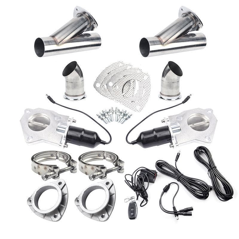 SPEEDWOW 2.5 Inch Dual Electric Exhaust Cutout Valve Remote Switch