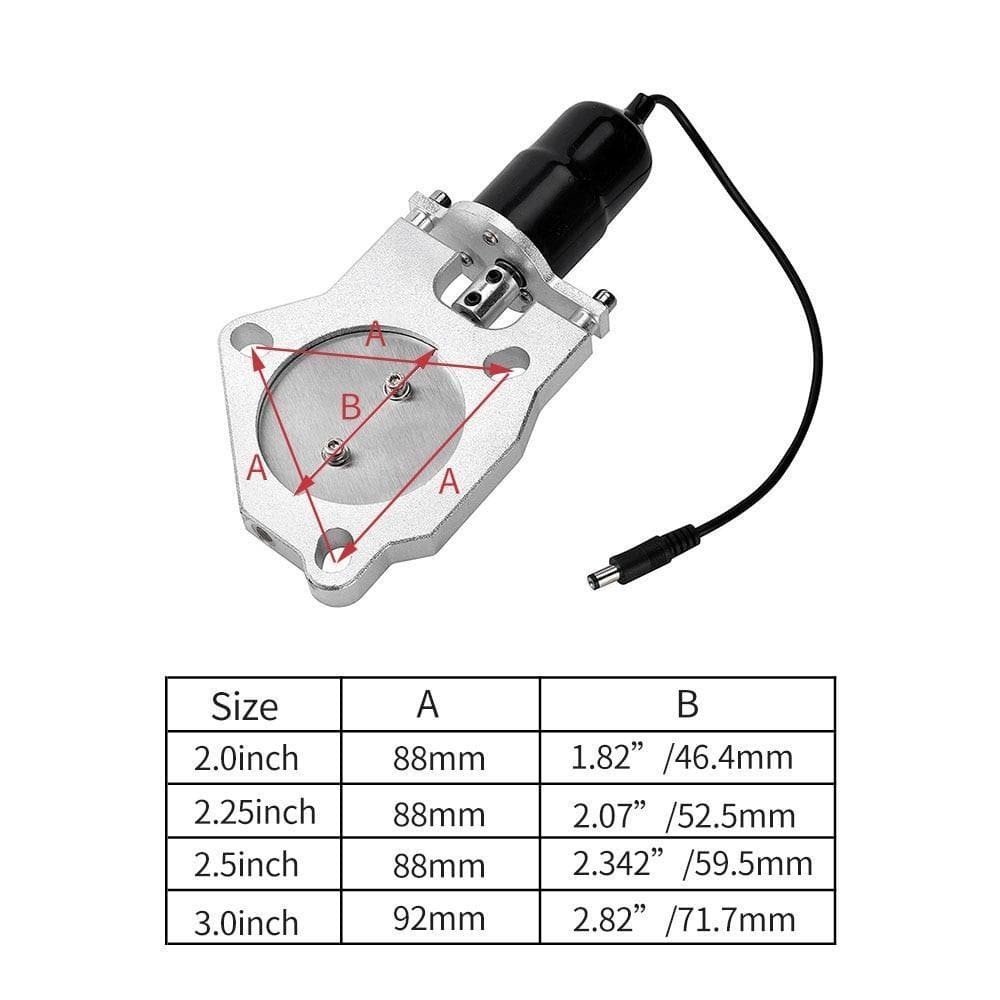 SPEEDWOW 2.5 Inch Dual Electric Exhaust Cutout Valve Remote Switch