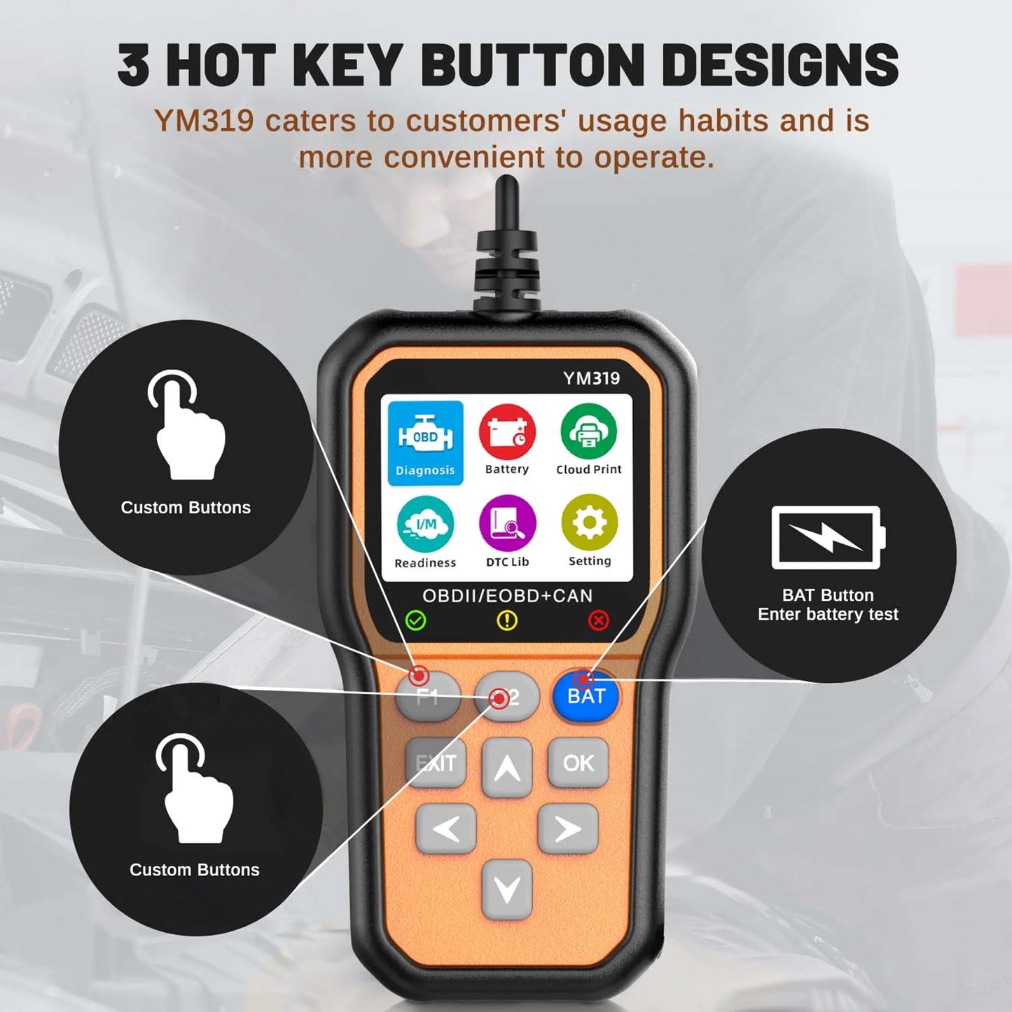 SPEEDWOW OBD2 Scanner, Car Code Reader, Auto Diagnostic Tool for Check Engine Light, Car Scanner for All Vehicles since 1996