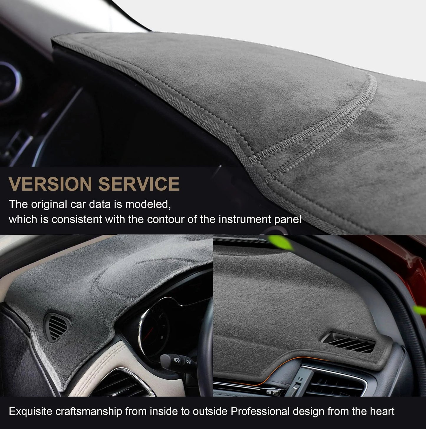 SPEEDWOW Premium Custom Fit Dashboard Cover Mat Carpet for 2014 - 2018 Chevrolet Silverado & GMC Sierra 1500/2500/3500