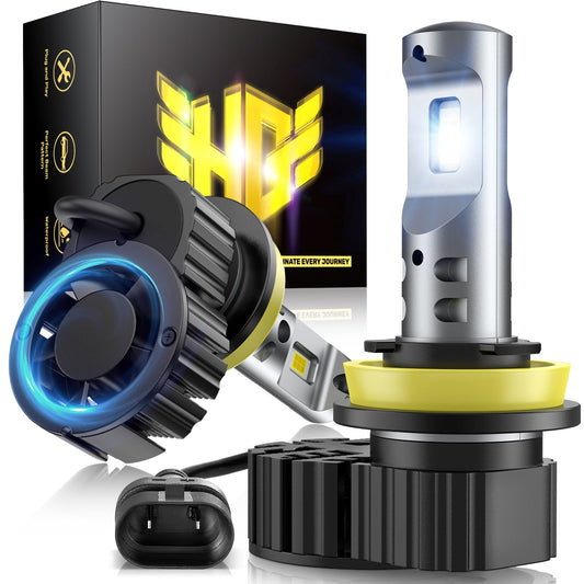 Premium 70W 6500K 20000LM IP68 - Rated LED Headlight Bulbs (2 Pcs) Perfect Fit for Toyota, Nissan, Honda (M9F, H11/H8/H9)