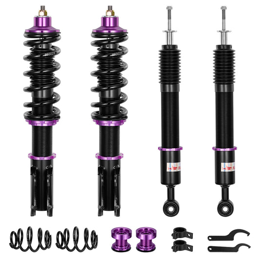 SPEEDWOW Coilovers Kits for 2006-2008 Honda FIT, 32 Levels Damper Adjustable Coilovers Suspension Kit Shock Absorbers Struts Coilover Lowering Kit
