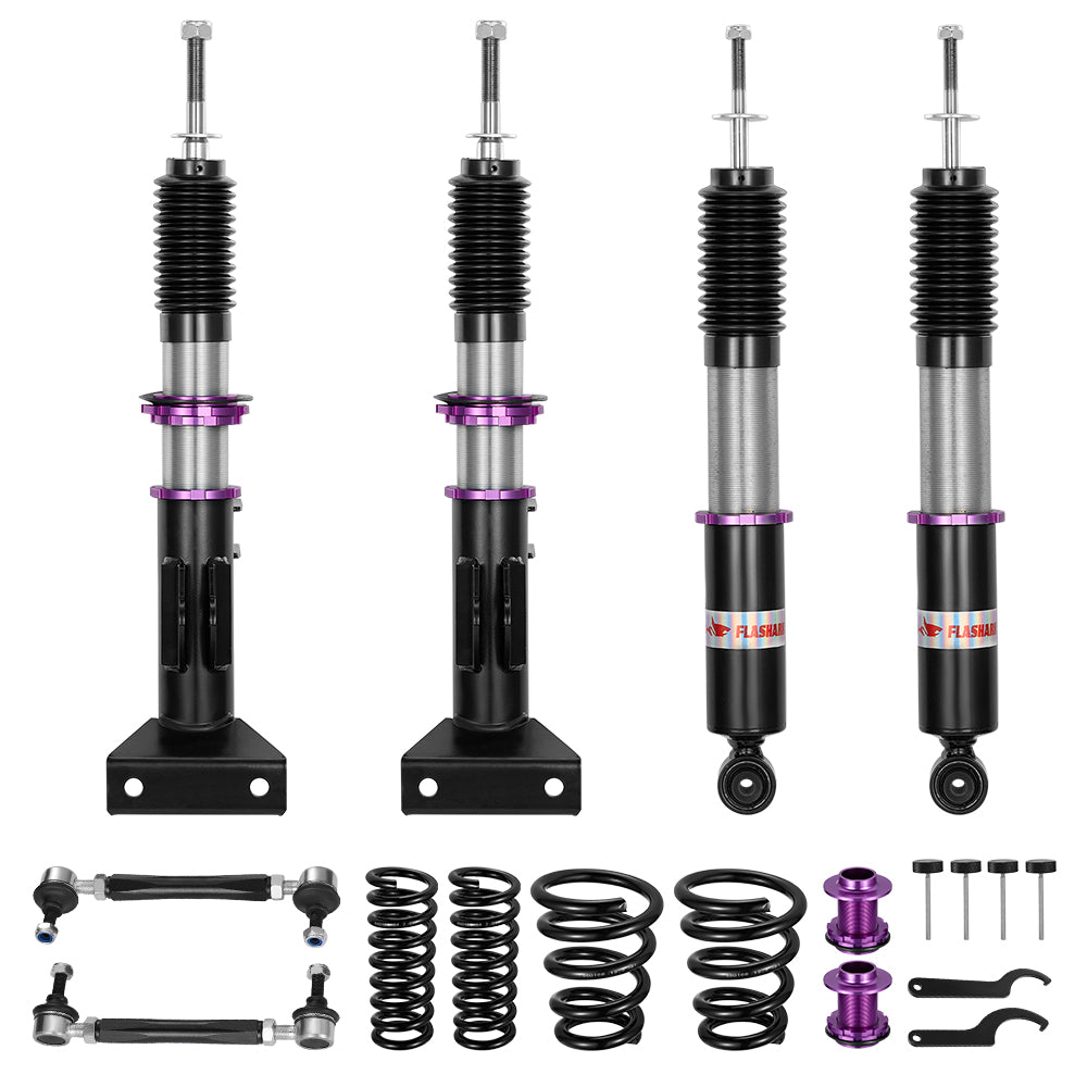 SPEEDWOW Coilovers Shocks Kits for 2001 - 2007 Mercedes Benz C Class, 32 Levels Damper Adjustable Coilovers Suspension Struts Kit