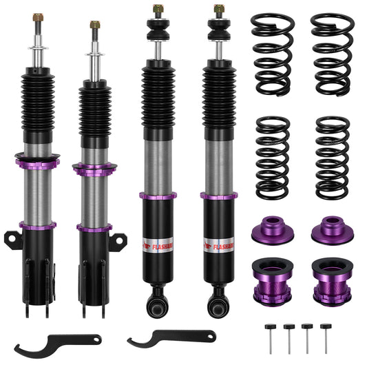 SPEEDWOW Coilovers for 2013-2019 Toyota Yaris Hatchback (XP130/XP150), 32 Levels Damper Adjustable Coilovers Suspension Kit Shock Absorbers Struts Lowering Kit