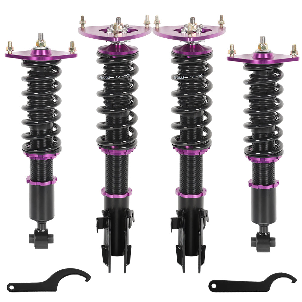 SPEEDWOW Coilovers Shocks Kits for 2008-2013 Subaru Impreza WRX, 24 Levels Damper Adjustable Coilovers Suspension Struts Kit, Twin-Tube Lowering Kit