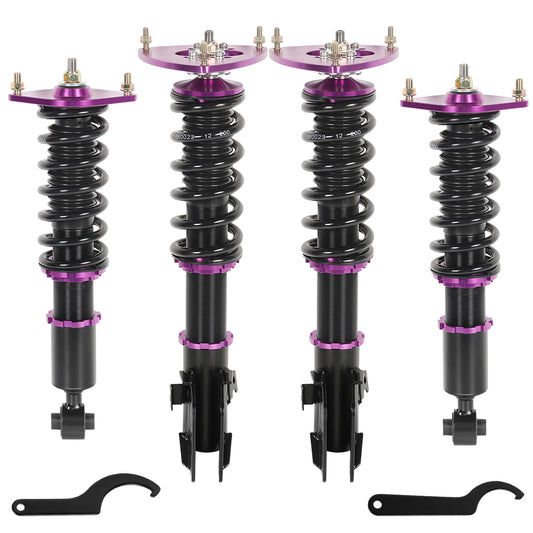 SPEEDWOW Coilovers Shocks Kits for 2008-2013 Subaru Impreza WRX, 24 Levels Damper Adjustable Coilovers Suspension Struts Kit, Twin-Tube Lowering Kit