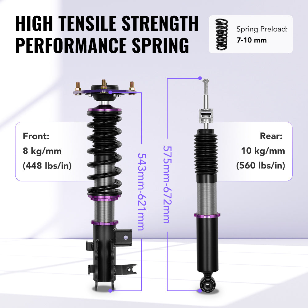 SPEEDWOW Coilovers Kits for 2016 - 2022 Acura ILX (DE2), 32 Levels Damper Adjustable Coilovers Suspension Kit Shock Absorbers Struts Coilover Lowering Kit