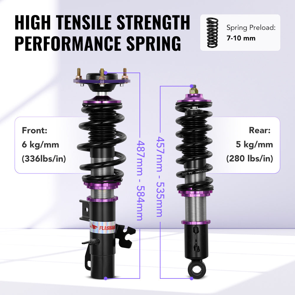 SPEEDWOW Coilovers for 2007-2015 MINI Cooper FWD, 32 Levels Damper Adjustable Coilovers Suspension Kit Shock Absorbers Struts Lowering KitPEEDWOW