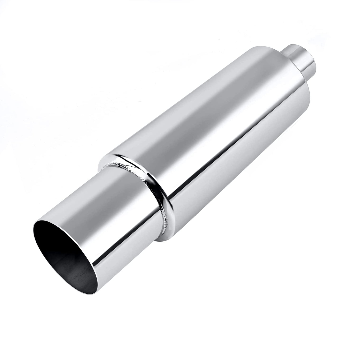 SPEEDWOW 2.5” Inlet 4” Outlet Exhaust Tips Exhaust Muffler Universal for Car Sedan SUV Truck Vehicles