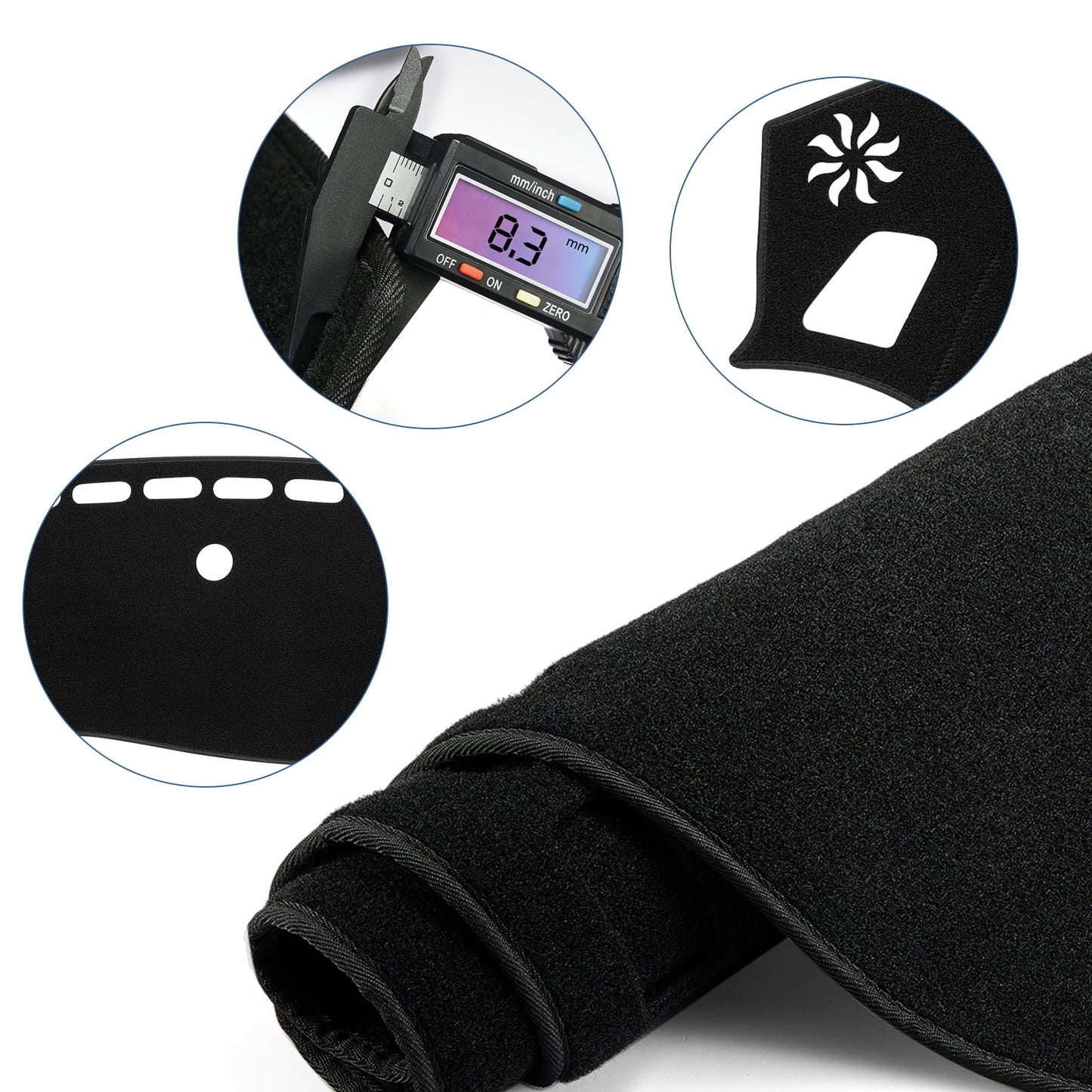 SPEEDWOW Dashboard Dash Cover Mat Carpet Compatible with 2016 2017 2018 2019 2020 Kia Optima